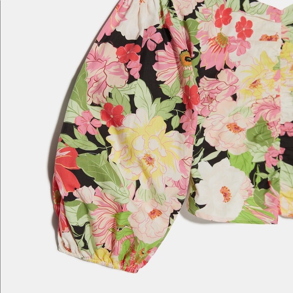 NEW!! HP 🥳🥳🥳Zara Floral Off the Shoulder Top - Picture 3 of 13